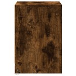 vidaXL Noptiere cu lumini LED, 2 buc., stejar fumuriu, lemn prelucrat