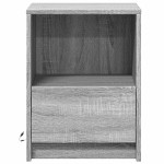 vidaXL Noptiere cu lumini LED, 2 buc., sonoma gri, lemn prelucrat vidaXL Noptiere cu lumini LED, 2 buc., sonoma gri, lemn prelucrat