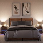 vidaXL Noptiere cu lumini LED, 2 buc., stejar maro, lemn prelucrat