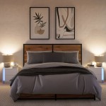 vidaXL Noptiere cu lumini LED, 2 buc., alb, lemn prelucrat