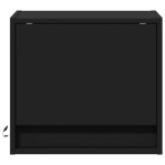 vidaXL Noptieră montată pe perete cu lumini LED, negru