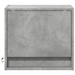 vidaXL Noptieră montată pe perete cu lumini LED, gri beton