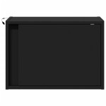 vidaXL Noptieră montată pe perete cu lumini LED, negru