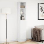 vidaXL Dulap cu LED, alb, 36x32,5x200 cm, lemn prelucrat vidaXL Dulap cu LED, alb, 36x32,5x200 cm, lemn prelucrat