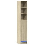 vidaXL Dulap cu LED, stejar sonoma, 36x32,5x200 cm, lemn prelucrat vidaXL Dulap cu LED, stejar sonoma, 36x32,5x200 cm, lemn prelucrat