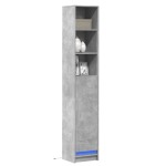 vidaXL Dulap cu LED, gri beton, 36x32,5x200 cm, lemn prelucrat vidaXL Dulap cu LED, gri beton, 36x32,5x200 cm, lemn prelucrat