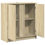 vidaXL Dulap cu LED, stejar sonoma, 77x34x85 cm, lemn prelucrat vidaXL Dulap cu LED, stejar sonoma, 77x34x85 cm, lemn prelucrat