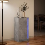vidaXL Dulap cu LED, gri beton, 42,5x34x85 cm, lemn prelucrat vidaXL Dulap cu LED, gri beton, 42,5x34x85 cm, lemn prelucrat