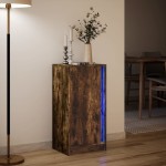 vidaXL Dulap cu LED, stejar fumuriu, 42,5x34x85 cm, lemn prelucrat vidaXL Dulap cu LED, stejar fumuriu, 42,5x34x85 cm, lemn prelucrat
