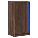 vidaXL Dulap cu LED, stejar maro, 42,5x34x85 cm, lemn prelucrat