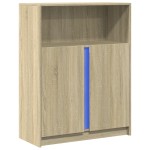 vidaXL Dulap cu LED, stejar sonoma, 77x34x100 cm, lemn prelucrat vidaXL Dulap cu LED, stejar sonoma, 77x34x100 cm, lemn prelucrat