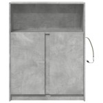 vidaXL Dulap cu LED, gri beton, 77x34x100 cm, lemn prelucrat vidaXL Dulap cu LED, gri beton, 77x34x100 cm, lemn prelucrat