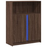 vidaXL Dulap cu LED, stejar maro, 77x34x100 cm, lemn prelucrat
