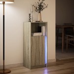 vidaXL Dulap cu LED, stejar sonoma, 42,5x34x100 cm, lemn prelucrat vidaXL Dulap cu LED, stejar sonoma, 42,5x34x100 cm, lemn prelucrat