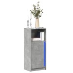vidaXL Dulap cu LED, gri beton, 42,5x34x100 cm, lemn prelucrat