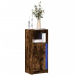 vidaXL Dulap cu LED, stejar fumuriu, 42,5x34x100 cm, lemn prelucrat vidaXL Dulap cu LED, stejar fumuriu, 42,5x34x100 cm, lemn prelucrat