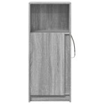 vidaXL Dulap cu LED, gri sonoma, 42,5x34x100 cm, lemn prelucrat vidaXL Dulap cu LED, gri sonoma, 42,5x34x100 cm, lemn prelucrat