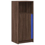 vidaXL Dulap cu LED, stejar maro, 42,5x34x100 cm, lemn prelucrat