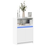 vidaXL Dulap cu LED, alb, 72x34x100 cm, lemn prelucrat vidaXL Dulap cu LED, alb, 72x34x100 cm, lemn prelucrat