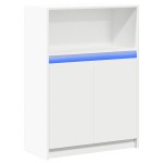 vidaXL Dulap cu LED, alb, 72x34x100 cm, lemn prelucrat vidaXL Dulap cu LED, alb, 72x34x100 cm, lemn prelucrat