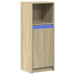 vidaXL Dulap cu LED, stejar sonoma, 38x34x100 cm, lemn prelucrat vidaXL Dulap cu LED, stejar sonoma, 38x34x100 cm, lemn prelucrat