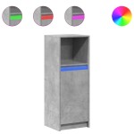 vidaXL Dulap cu LED, gri beton, 38x34x100 cm, lemn prelucrat vidaXL Dulap cu LED, gri beton, 38x34x100 cm, lemn prelucrat