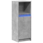 vidaXL Dulap cu LED, gri beton, 38x34x100 cm, lemn prelucrat vidaXL Dulap cu LED, gri beton, 38x34x100 cm, lemn prelucrat