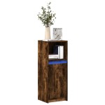 vidaXL Dulap cu LED, stejar fumuriu, 38x34x100 cm, lemn prelucrat vidaXL Dulap cu LED, stejar fumuriu, 38x34x100 cm, lemn prelucrat