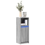 vidaXL Dulap cu LED, gri sonoma, 38x34x100 cm, lemn prelucrat vidaXL Dulap cu LED, gri sonoma, 38x34x100 cm, lemn prelucrat