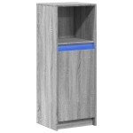 vidaXL Dulap cu LED, gri sonoma, 38x34x100 cm, lemn prelucrat vidaXL Dulap cu LED, gri sonoma, 38x34x100 cm, lemn prelucrat