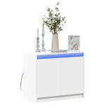 vidaXL Dulap cu LED, alb, 72x34x61 cm, lemn prelucrat vidaXL Dulap cu LED, alb, 72x34x61 cm, lemn prelucrat