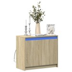 vidaXL Dulap cu LED, stejar sonoma, 72x34x61 cm, lemn prelucrat vidaXL Dulap cu LED, stejar sonoma, 72x34x61 cm, lemn prelucrat