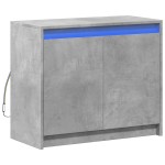 vidaXL Dulap cu LED, gri beton, 72x34x61 cm, lemn prelucrat vidaXL Dulap cu LED, gri beton, 72x34x61 cm, lemn prelucrat