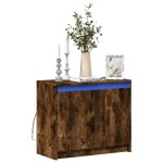 vidaXL Dulap cu LED, stejar fumuriu, 72x34x61 cm, lemn prelucrat vidaXL Dulap cu LED, stejar fumuriu, 72x34x61 cm, lemn prelucrat