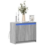 vidaXL Dulap cu LED, gri sonoma, 72x34x61 cm, lemn prelucrat vidaXL Dulap cu LED, gri sonoma, 72x34x61 cm, lemn prelucrat