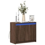 vidaXL Dulap cu LED, stejar maro, 72x34x61 cm, lemn prelucrat vidaXL Dulap cu LED, stejar maro, 72x34x61 cm, lemn prelucrat