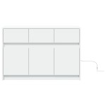 vidaXL Dulap TV cu LED, alb, 91x34x61 cm, lemn prelucrat