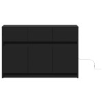 vidaXL Dulap TV cu LED, negru, 91x34x61 cm, lemn prelucrat