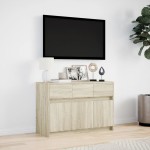 vidaXL Dulap TV cu LED, stejar sonoma, 91x34x61 cm, lemn prelucrat vidaXL Dulap TV cu LED, stejar sonoma, 91x34x61 cm, lemn prelucrat