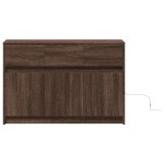 vidaXL Dulap TV cu LED, stejar maro, 91x34x61 cm, lemn prelucrat