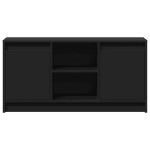 vidaXL Dulap TV cu LED, negru, 100x34x50 cm, lemn prelucrat