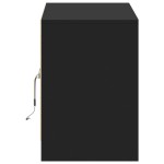 vidaXL Dulap TV cu LED, negru, 100x34x50 cm, lemn prelucrat