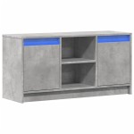 vidaXL Dulap TV cu LED, gri beton, 100x34x50 cm, lemn prelucrat