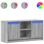 vidaXL Dulap TV cu LED, gri sonoma, 100x34x50 cm, lemn prelucrat