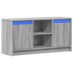 vidaXL Dulap TV cu LED, gri sonoma, 100x34x50 cm, lemn prelucrat