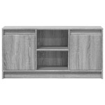vidaXL Dulap TV cu LED, gri sonoma, 100x34x50 cm, lemn prelucrat