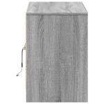 vidaXL Dulap TV cu LED, gri sonoma, 100x34x50 cm, lemn prelucrat