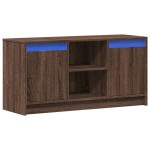 vidaXL Dulap TV cu LED, stejar maro, 100x34x50 cm, lemn prelucrat