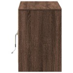 vidaXL Dulap TV cu LED, stejar maro, 100x34x50 cm, lemn prelucrat