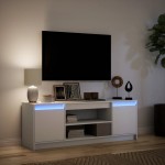 vidaXL Dulap TV cu LED, alb, 139,5x34x50 cm, lemn prelucrat